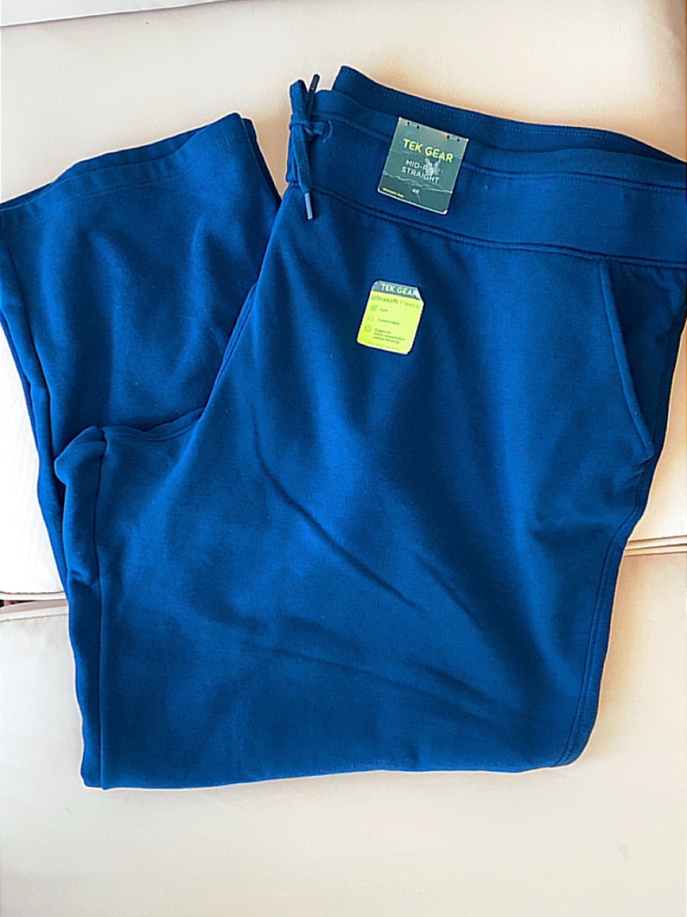 NWT Tek Gear Ultrasoft Fleece Pants Dark Blue Plus Size 4X Straight Leg